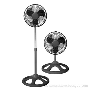 10inch Industrial Stand Fan 2 in 1 Black Color (FS25A21)
